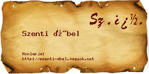 Szenti Ábel névjegykártya